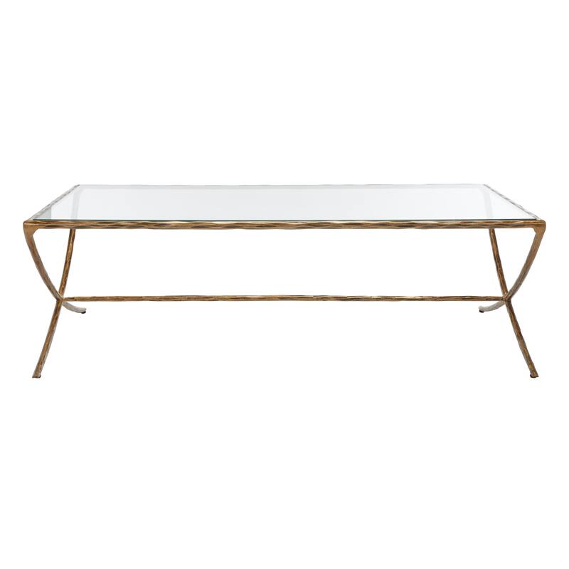 SAFAVIEH Couture Italia Rectangle Metal Coffee Table - 48 In. W x 28 In. D x 15 In. H - 48"W x 28"D x 15"H