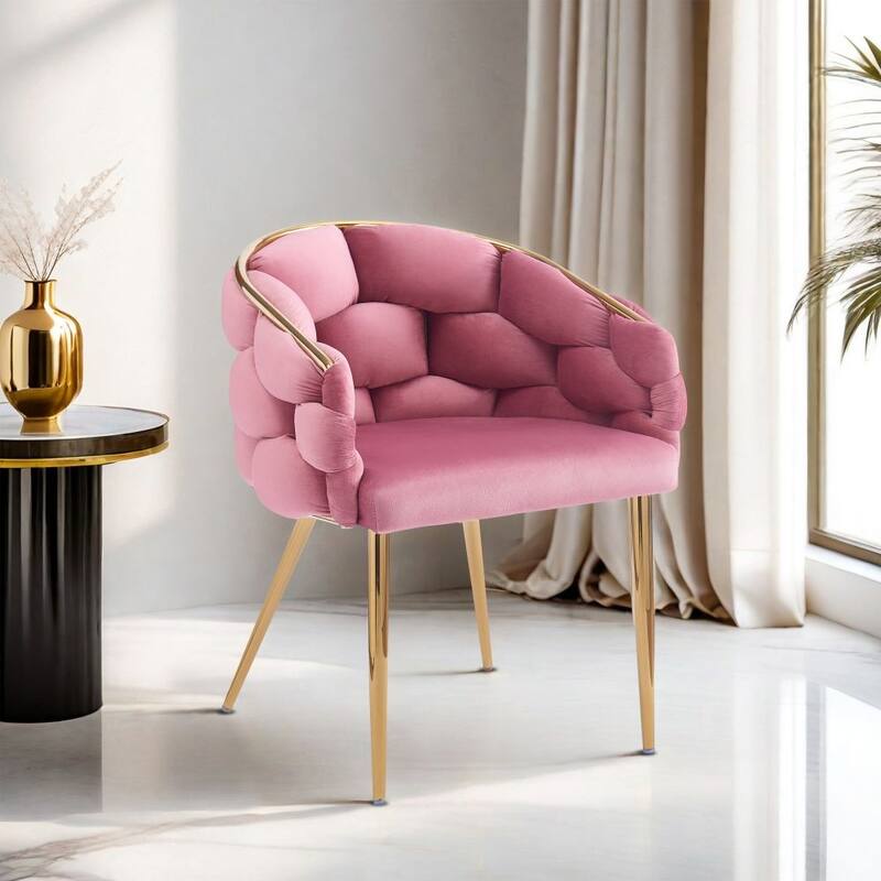 Modern Velvet Handmade Accent Chair
