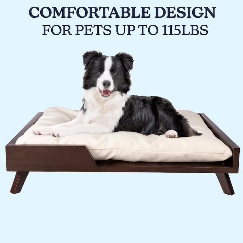 PETMAKER Elevated Dog Bed - 36” x 29.5” Indoor Dog Bed with Soft Cushion