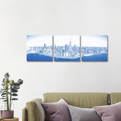 iCanvas "Digital Sketch Of Chicago Skyline, USA VIII" by Panoramic Images 3-Piece Canvas Wall Art Set