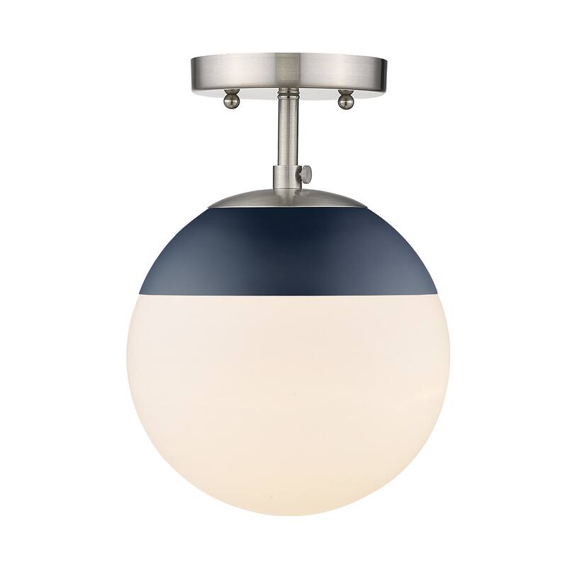 Dixon Mid-Century Modern Semi-Flush Orb