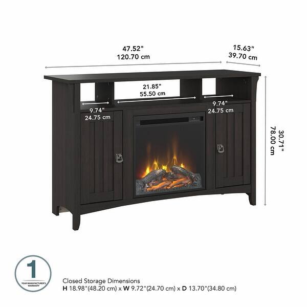 Salinas Electric Fireplace TV Stand for 55 Inch TV by Bush Furniture