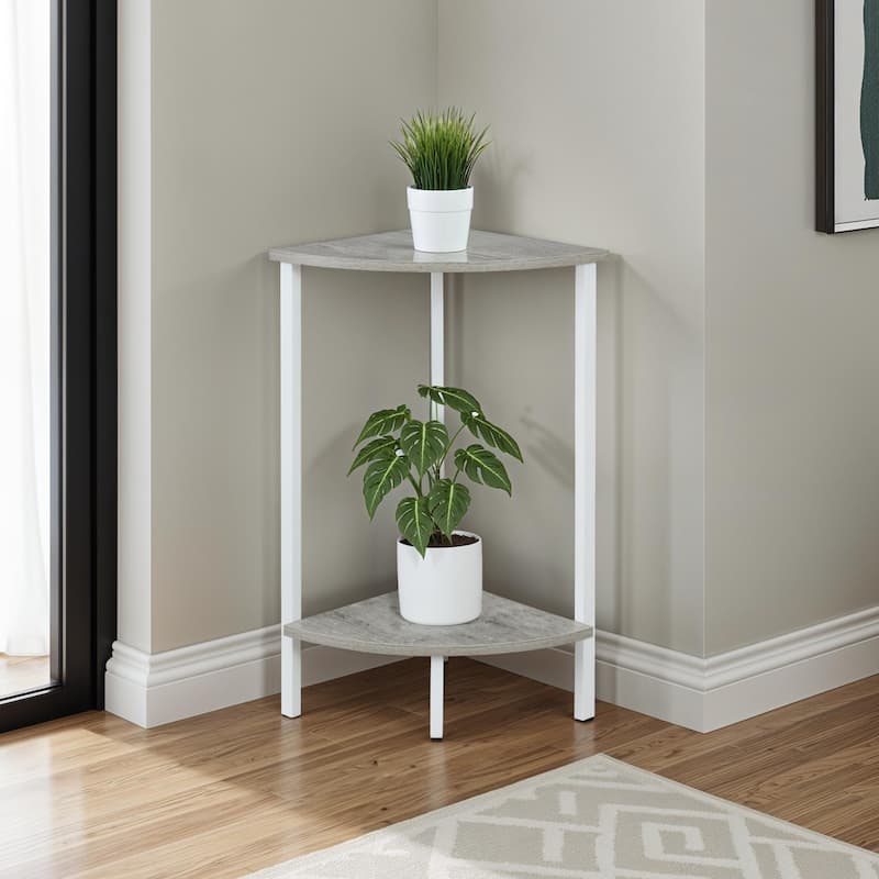 Convenience Concepts Graystone 31 inch 2 Tier Corner Plant Stand