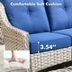 preview thumbnail 12 of 55, OVIOS 5-Piece Outdoor Wicker Swivel Chair Set With Solar-Powered Table
