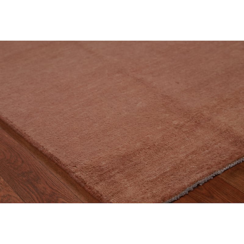 Terracotta Gabbeh Persian Area Rug Hand-Knotted Wool Carpet - 9'11" x 12'9" - 9'11" x 12'9" - Orange