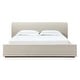 preview thumbnail 9 of 8, Louis Upholstered Platform Bed in Natural Linen