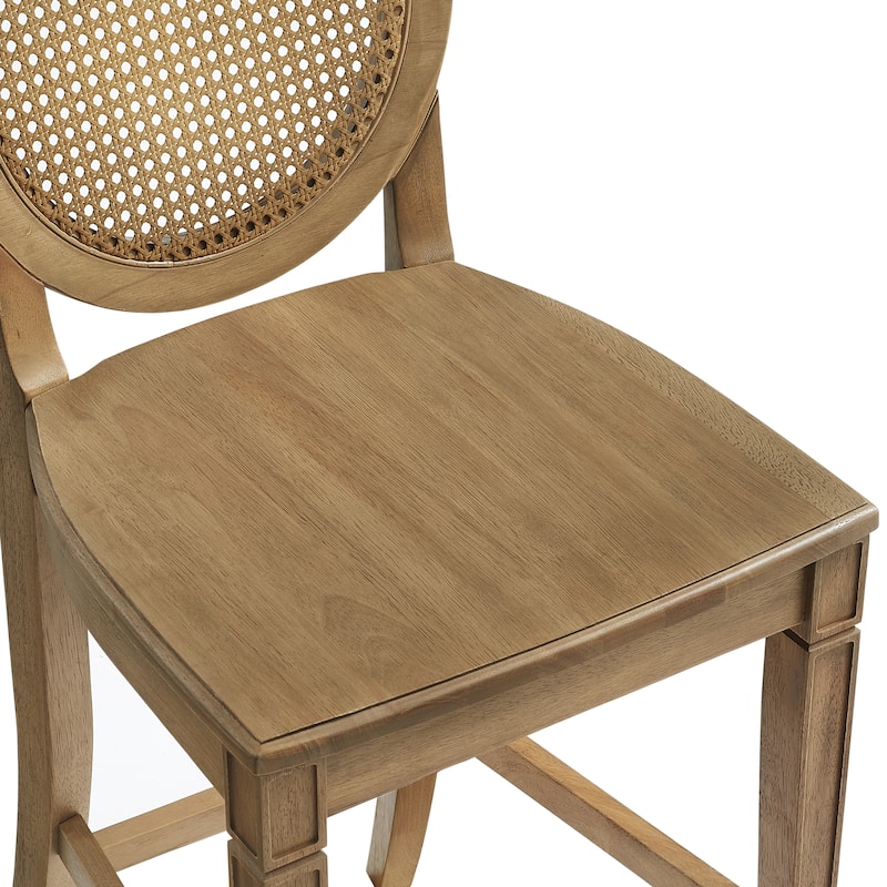 Crosley Katia 2-Piece Cane-Back Counter Stool Set