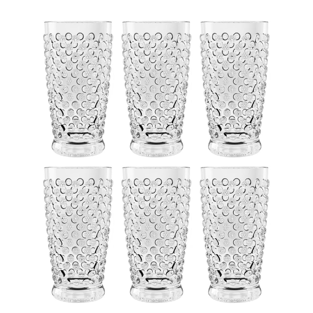 Abode Homewares Hobnail Jumbo, 20 oz. Set of 6
