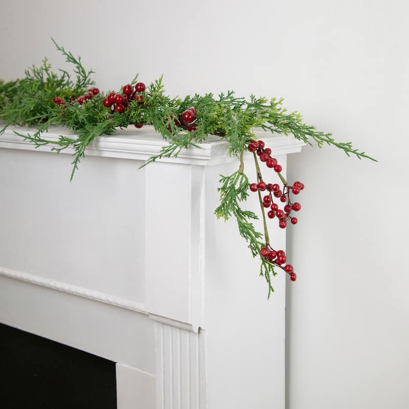 Iced Berries Pine Artificial Christmas Garland 5' x 10" Unlit