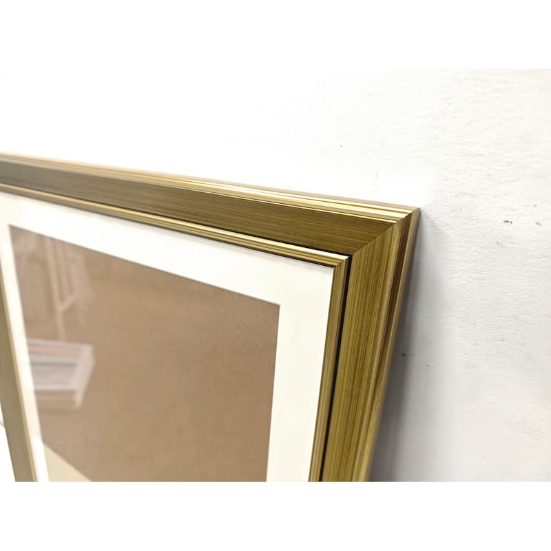 Solid Wood Picture Frame - Replaceable Canvas Art Frame with Organic Glass, Elegant Framed Wall Decor for Living Room