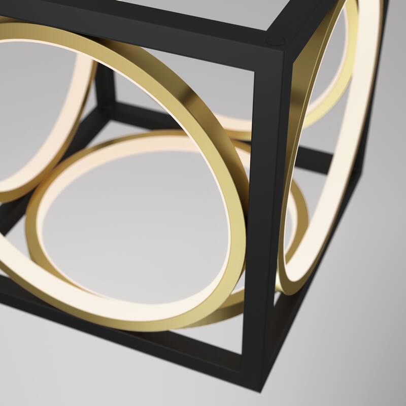 Artika Astoria LED Pendant Ceiling Light, Black & Gold