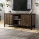 preview thumbnail 1 of 7, Dele Rustic Oak 60-inch Wood Multi-functional Storage TV Console by Furniture of America Weathered Oak