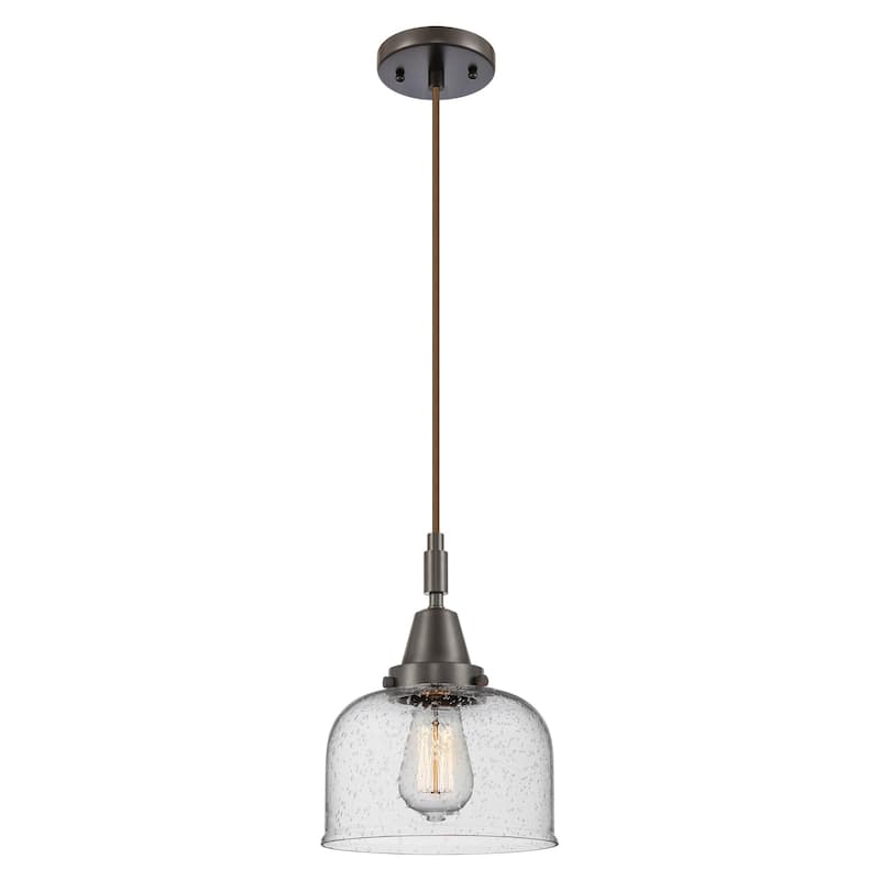 Innovations Lighting 447-1P-G74 Bell 8" Wide Mini Pendant with Clear,