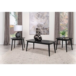 Bivens Black 3-piece Rectangular Coffee Table Set - Bed Bath & Beyond ...