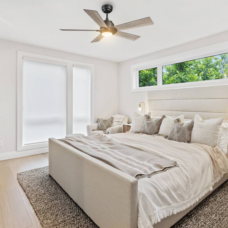 CARRO Joule 48" Smart Ceiling Fan with LED Light and Remote-Downrod