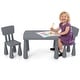 preview thumbnail 1 of 8, Gymax Kids Table & 2 Chairs Set Toddler Activity Play Dining Study Grey