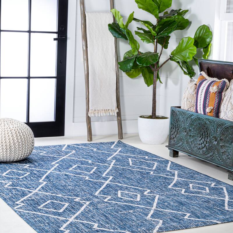 JONATHAN Y Derya Tribal Diamond Trellis Indoor/Outdoor Area Rug