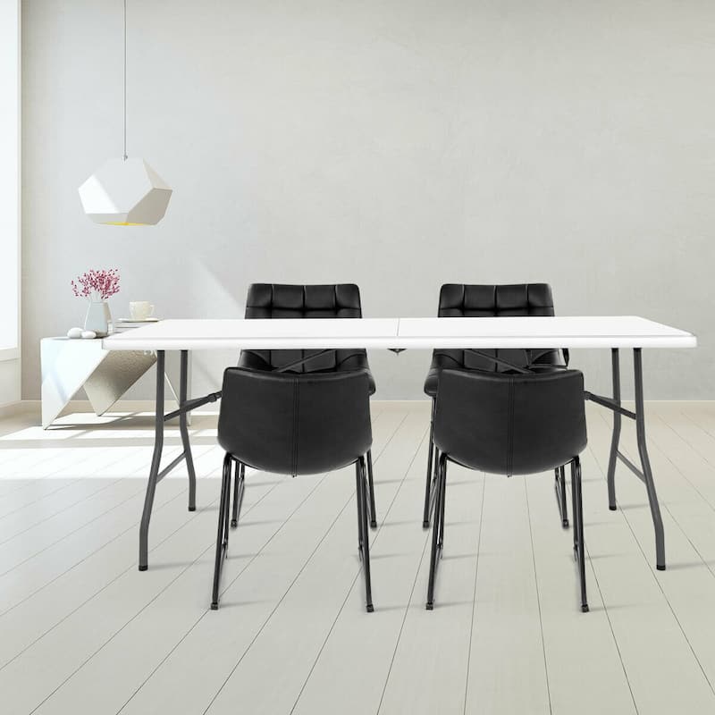 Costway 6' Folding Table Portable Plastic Indoor Outdoor Picnic Party