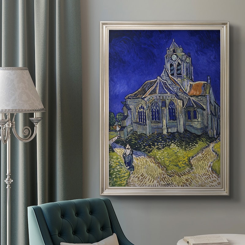 the church at auvers  Premium Framed Canvas- Ready to Hang