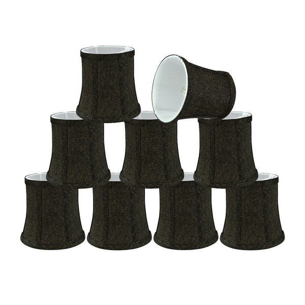Aspen creative bell chandelier clip on lamp shade 9 pack two tone
