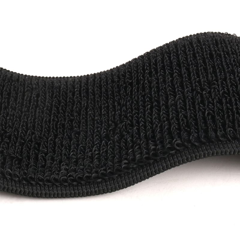 15.7"Luggage Nylon Elastic Cable Organizer Hook Loop Tie Strap 2pcs - Black - 1"x 15.7"(W*L)