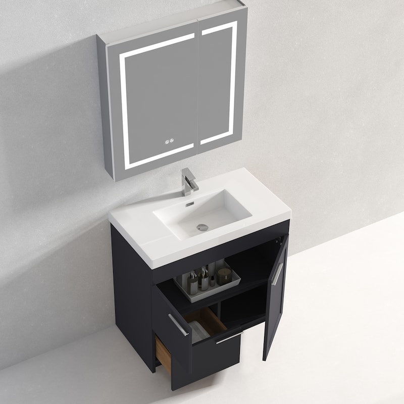 Blossom Hanover 36 Inch Bathroom Vanity with Topmount Acrylic Sink