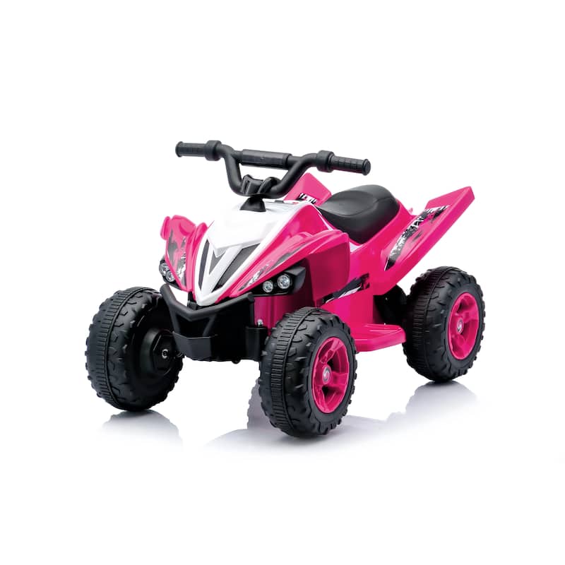 Pink Ride-On Car Electric Vehicle with LED Lights, Toddler Vehicle Battery Powered Electric Car Engineering Car