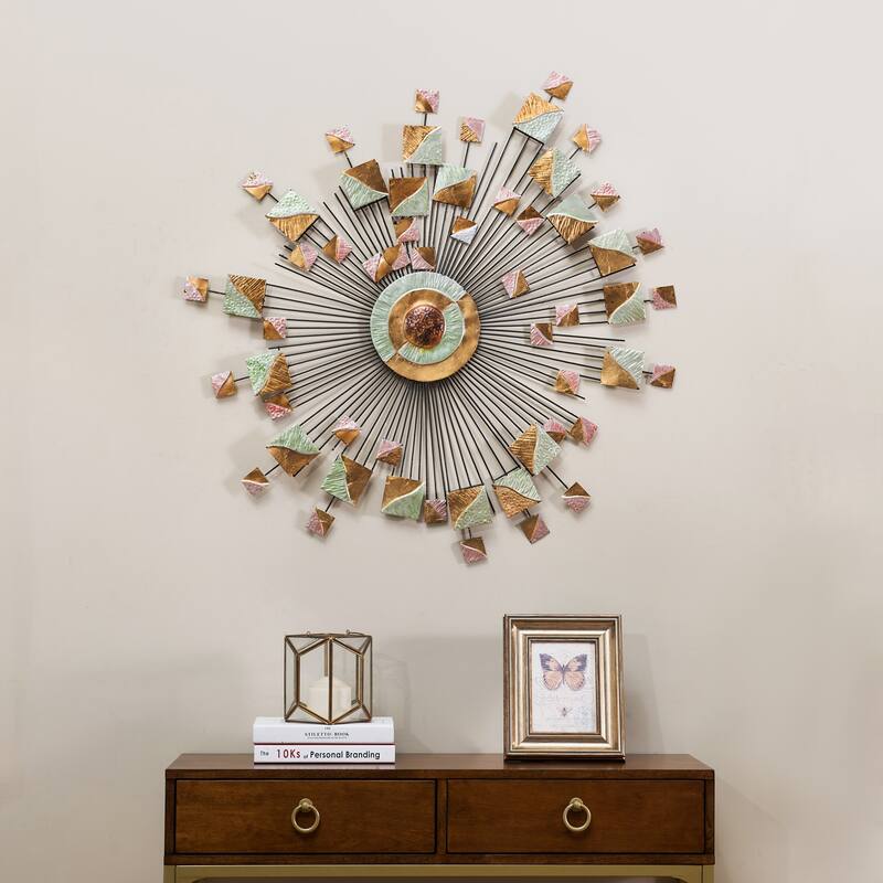 Sunjoy Decorative Burst Wall Art - 37.5" L x 34.25" W x 0.79" Depth