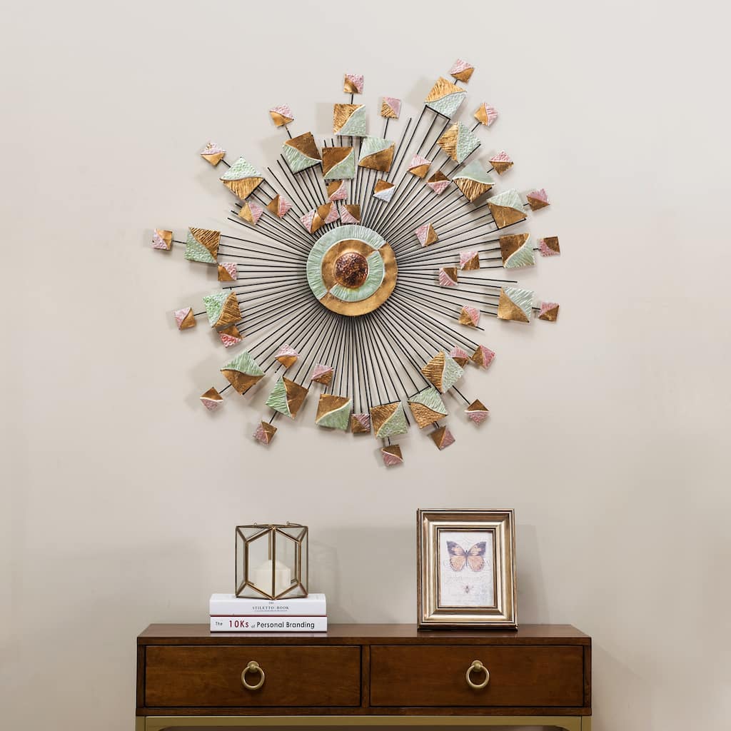 Sunjoy Decorative Burst Wall Art - 37.5" L x 34.25" W x 0.79" Depth