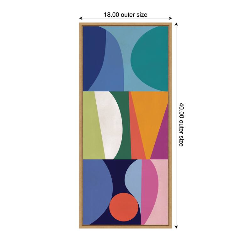 Kate and Laurel Abstract 02 Panel 2 by Rachel Lee Framed Canvas Wall Art Print