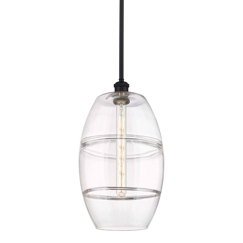Innovations Lighting 516-1S-19-10 Vaz Pendant Vaz 10" Wide Mini - Matte Black / Clear