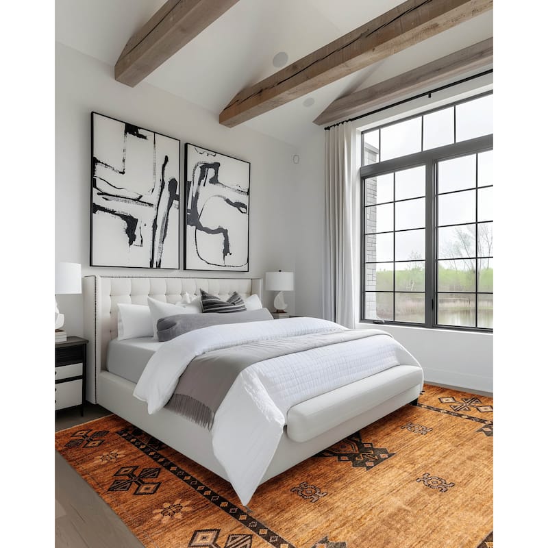 ECARPETGALLERY Hand-knotted Jules Serapi Light Brown Wool Rug - 8'1 x 9'10