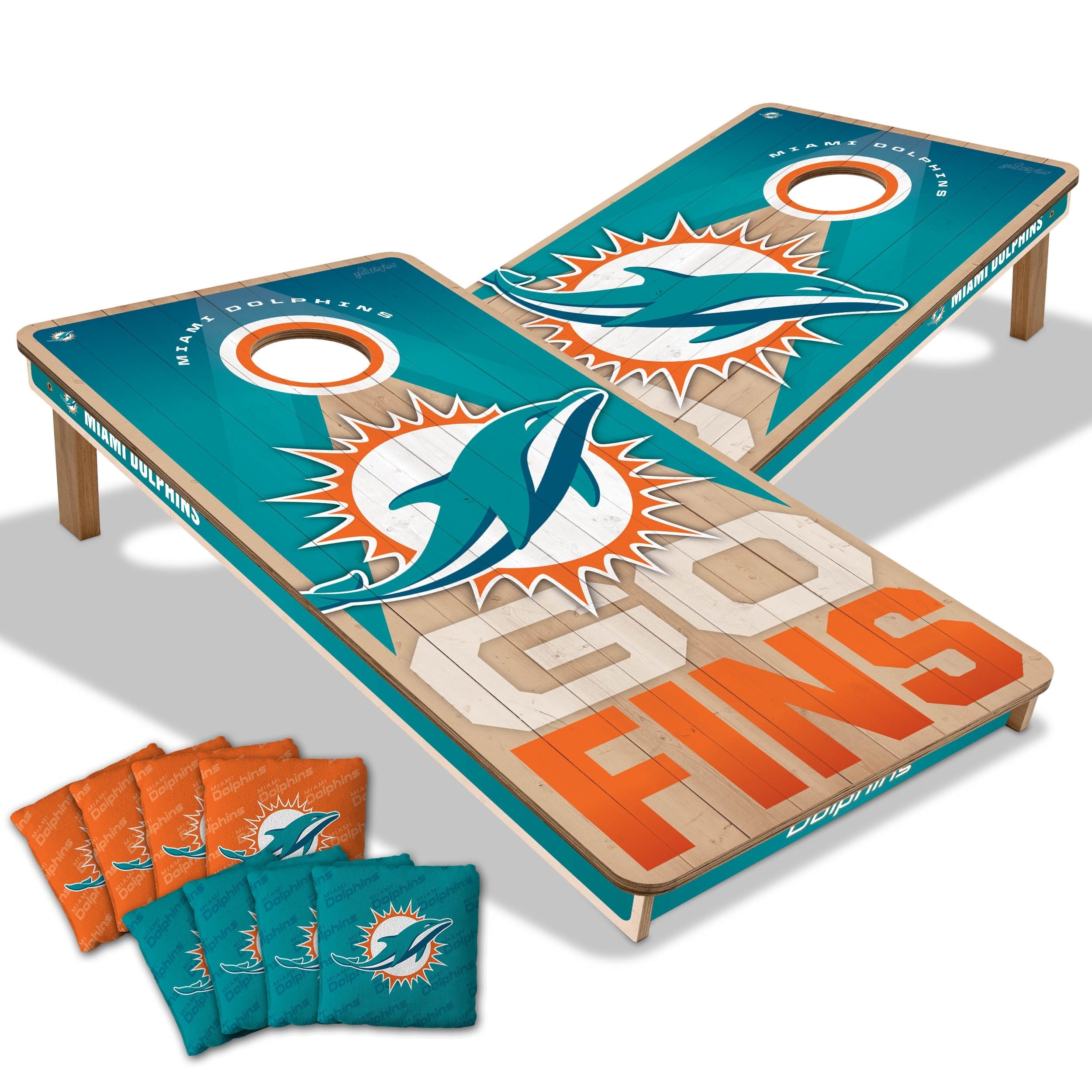 Miami Dolphins NFL 2x4 Professional Cornhole Board Set