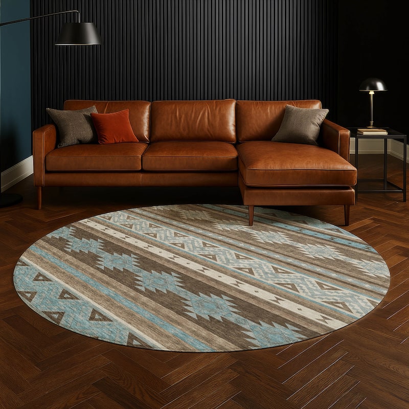 Machine Washable Indoor/ Outdoor Global Heston Chantille Rug