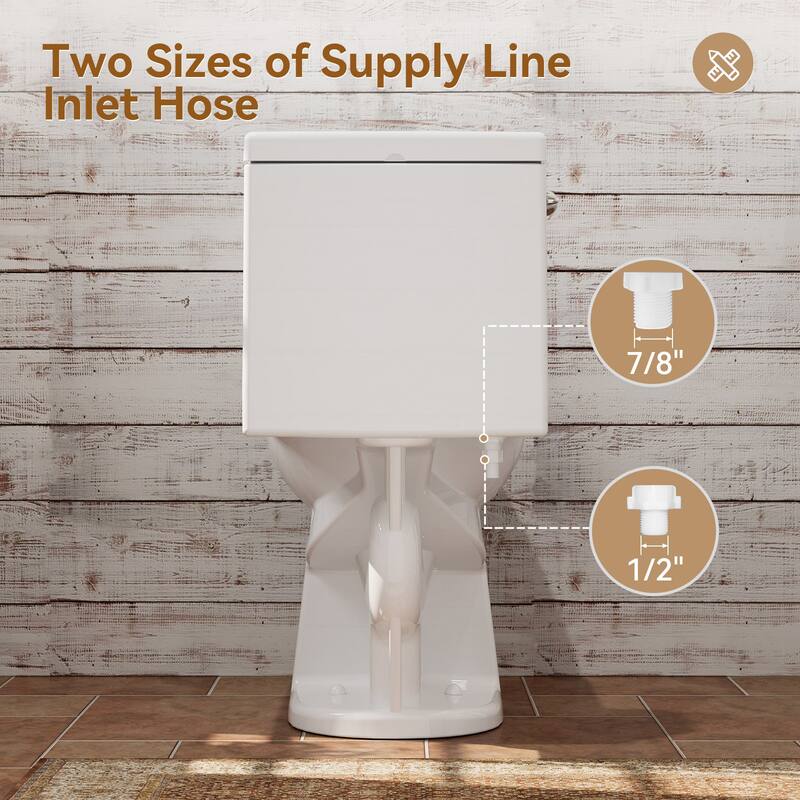 HOROW One-Piece 1.28 GPF Single Flush Elongated ADA Chair Height Traditional Toilet with Map Flush 1000g