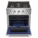 preview thumbnail 8 of 7, Empava 30 in. 4.2 cu. ft. Slide-in Gas Range with 4 Sealed Burners - 30"