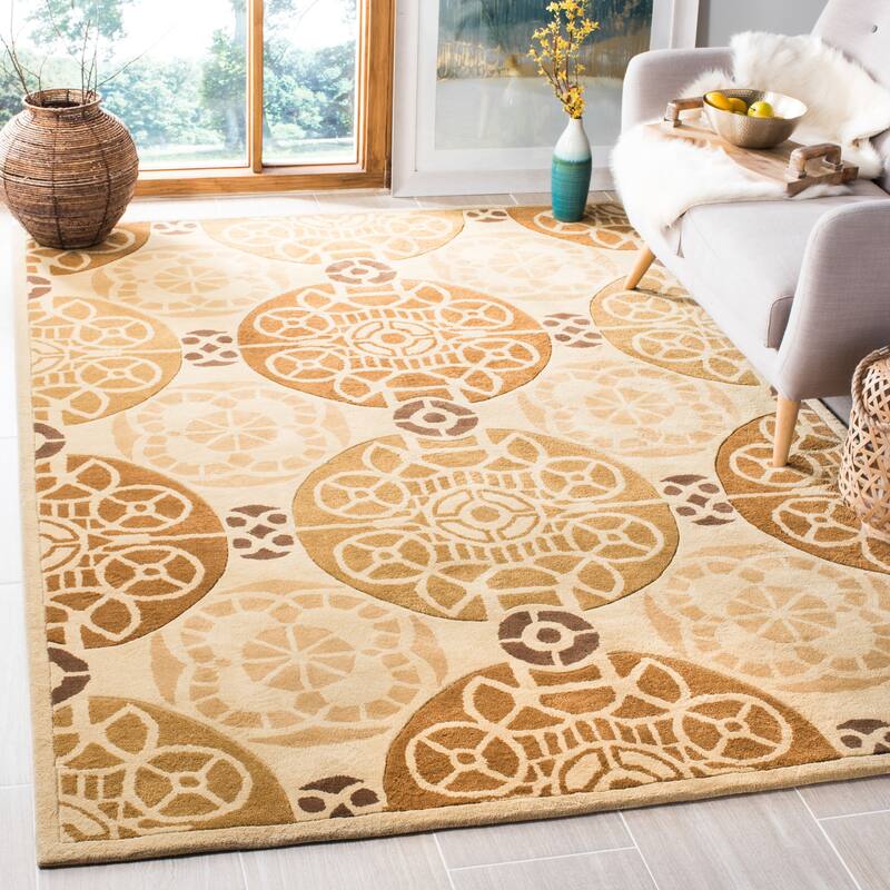 SAFAVIEH Handmade Capri Hilkaa Modern Wool Rug - 6' x 9' - Gold/Multi