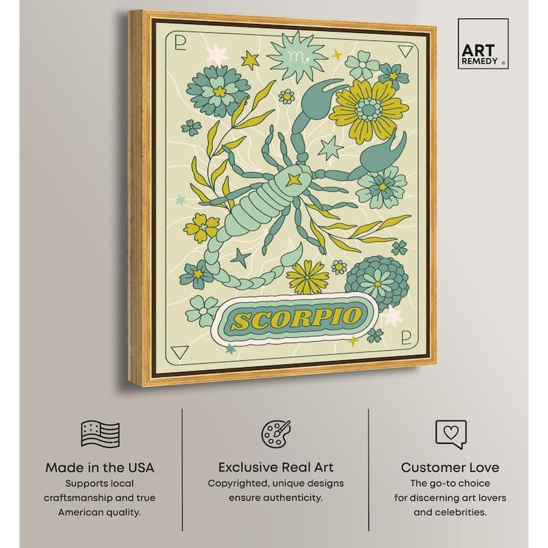 Scorpio Stars Card Canvas by Art Remedy