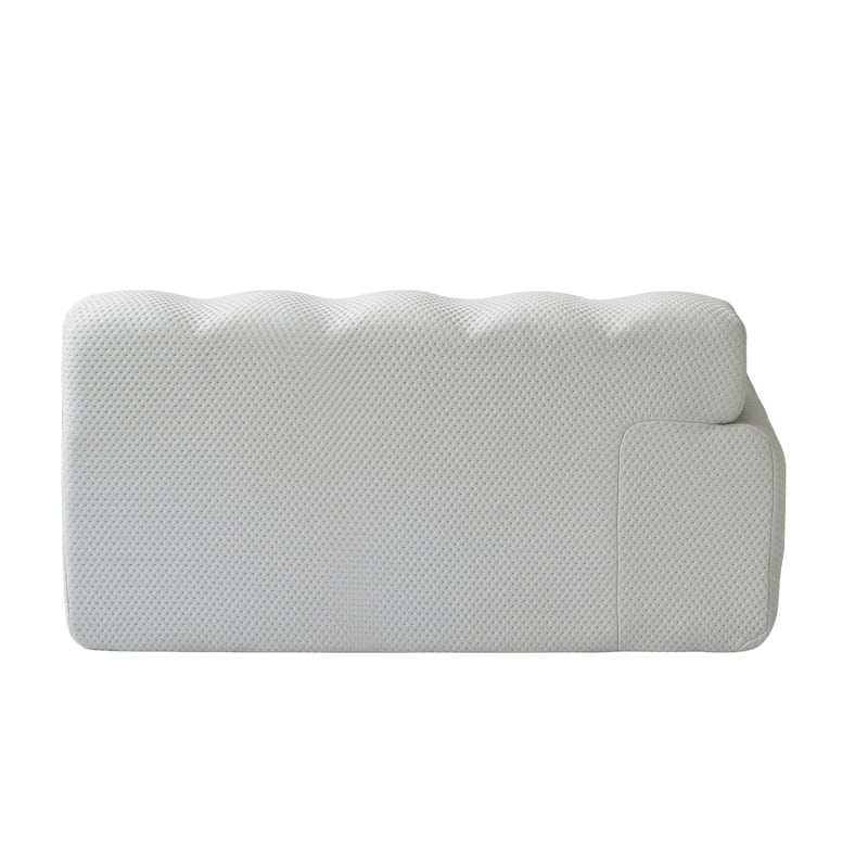 102.4" Cloud Sofa Couch，3-seater Upholstered 3D Textile Material Sectional Sofa For Living Room, Apartment