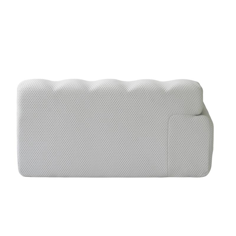 102.4" Oversize Loveseat 3D Mesh Fabric Sectional Sofa Modern Comfy Modular Floor Couch