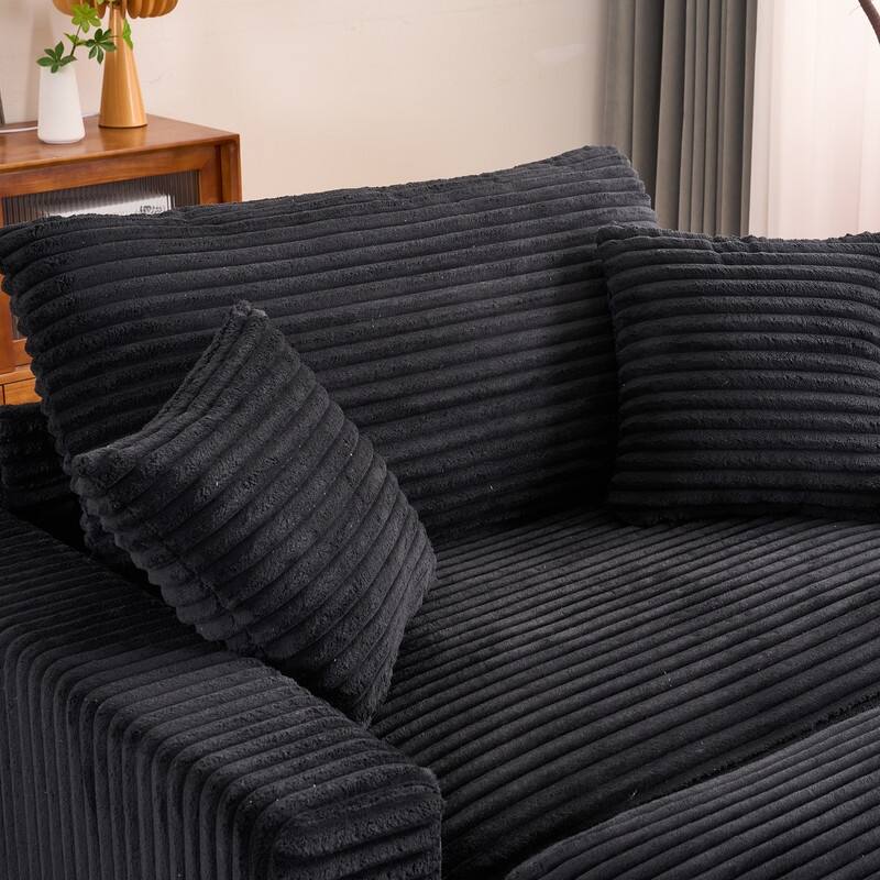 56.30" Single Sofa Chair, Independent Ottoman