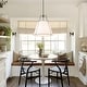 preview thumbnail 37 of 94, Mid Century 4-Light Conical Fabric Shade Lantern Pendant Ambient Light 23.6in - White Shade+Nickel Finish
