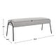 preview thumbnail 3 of 5, Uttermost Jacobsen Modern Gray Bench - 56"W X 20"H X 19"D