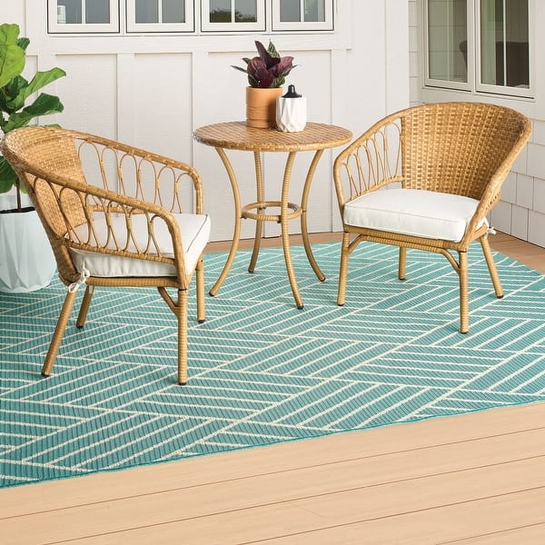 3-Piece Outdoor Wicker Bistro Set - Bed Bath & Beyond - 40336906