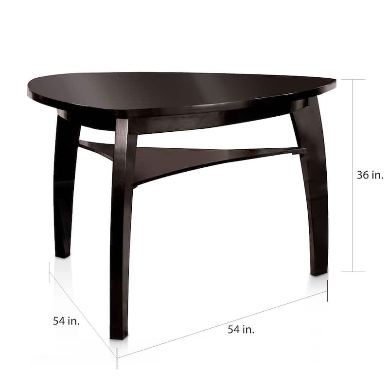 Hace Contemporary Black Faux Leather 6-Piece Counter Height Table Dining Set by Furniture of America
