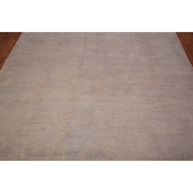 Gray & Beige Modern Gabbeh Oriental Area Rug Handmade Wool Carpet - 6'8" x 8'10"