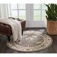preview thumbnail 44 of 57, Nourison Walden Traditional Persian Floral Bordered Area Rug 3'9" Round - Grey - Round