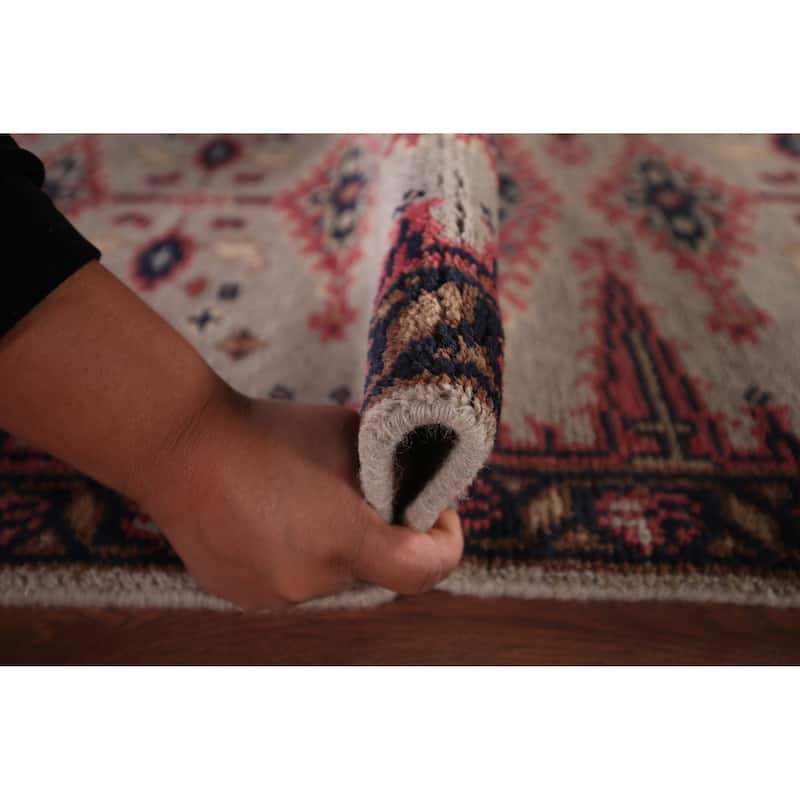 Geometric Viss Oriental Runner Rug Handmade Wool Carpet - 2'6"x 10'0"