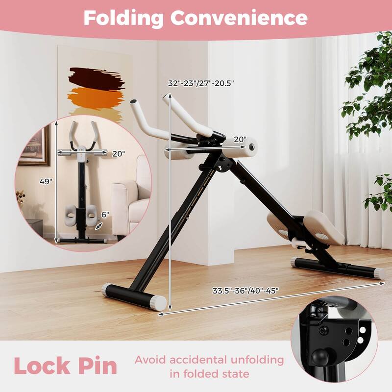 Goplus Adjustable Abdominal Trainer with Elbow Support Knee Protection