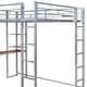 preview thumbnail 13 of 13, Full Metal Loft Bed with Desk & Shelves - Ideal for Space-Saving Kids' Rooms